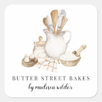 Bakery Pastry Chef  Watercolor Product Labels