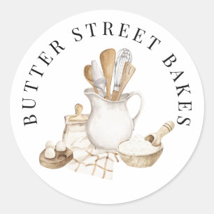 Bakery Pastry Chef Watercolor Product Labels