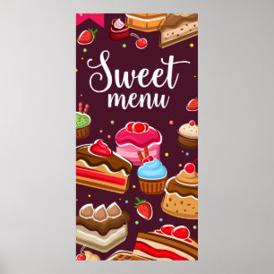 Bakery pastry sweets poster