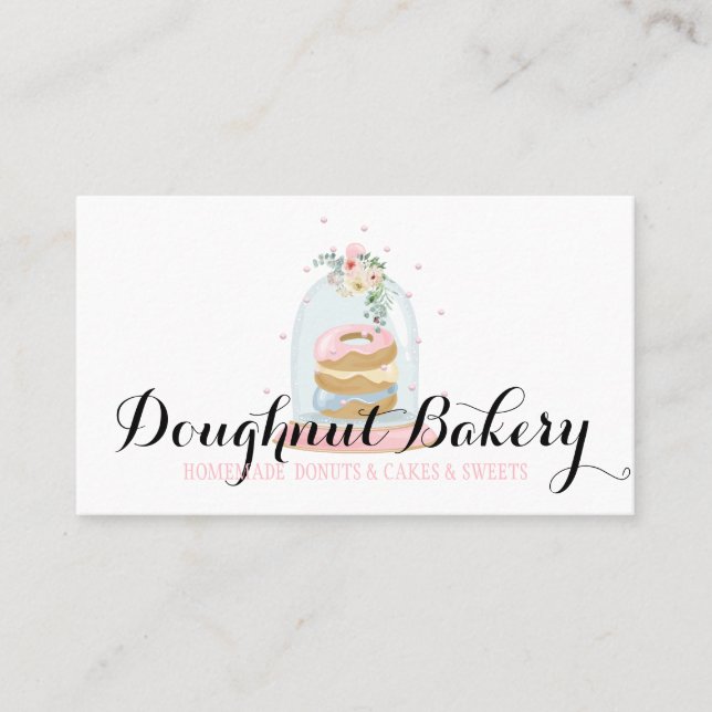 Bakery Pastry Sweets Tasty Doughnut Business Card (Front)