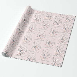 bakery pattern wrapping paper