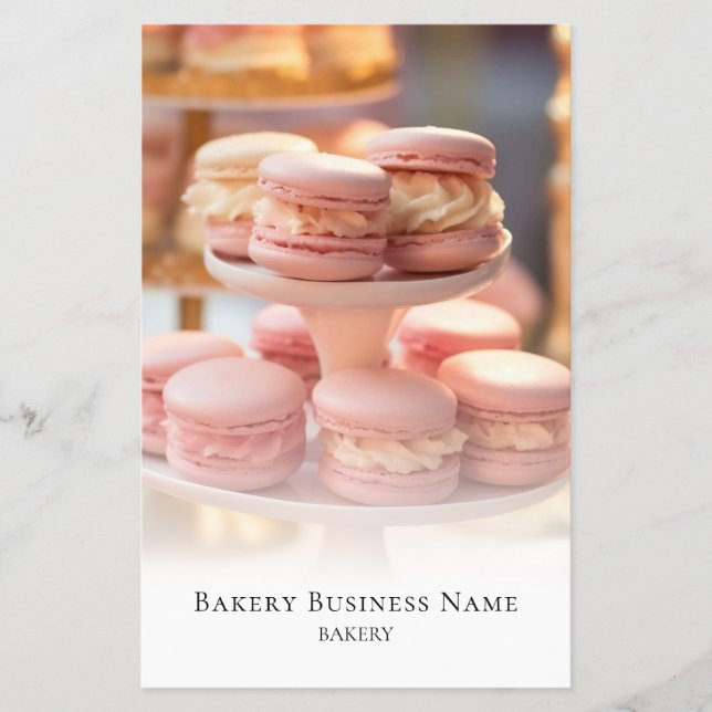 Bakery Photo Overlay Social Media QR Code Flyer (Front)