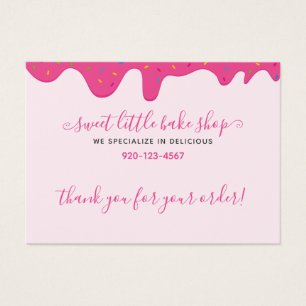 Bakery Pink Frosting Thank You Discount  Business 