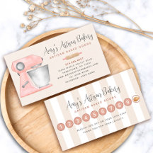 Bakery Pink Kitchen Mixer Beige and White Stripes