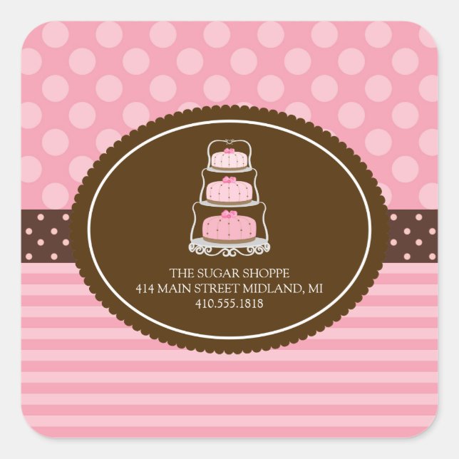 Bakery Pretty Pastel Product Label Stickers (Front)
