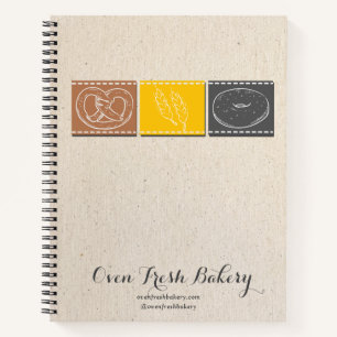 Bakery Pretzel Wheat Donut Chef Baking Notebook
