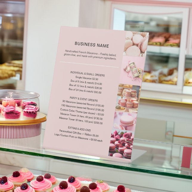 Bakery Price List Custom Photo Pedestal Sign (Bakery Price List Custom Photo Pedestal Sign)