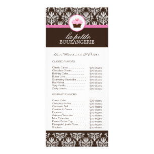 Bakery Price List Rack Card