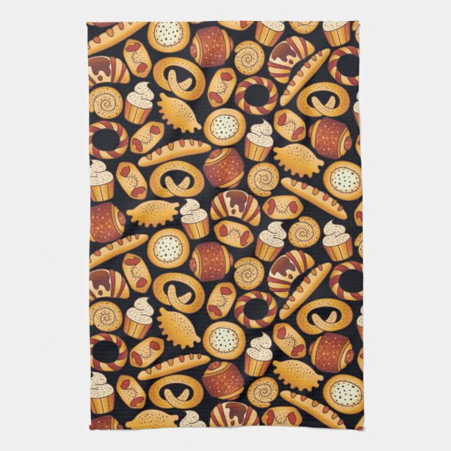 Bakery products kitchen towel (Vertical)