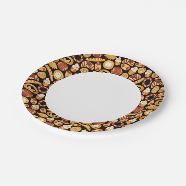 Bakery products paper plate (Angled)