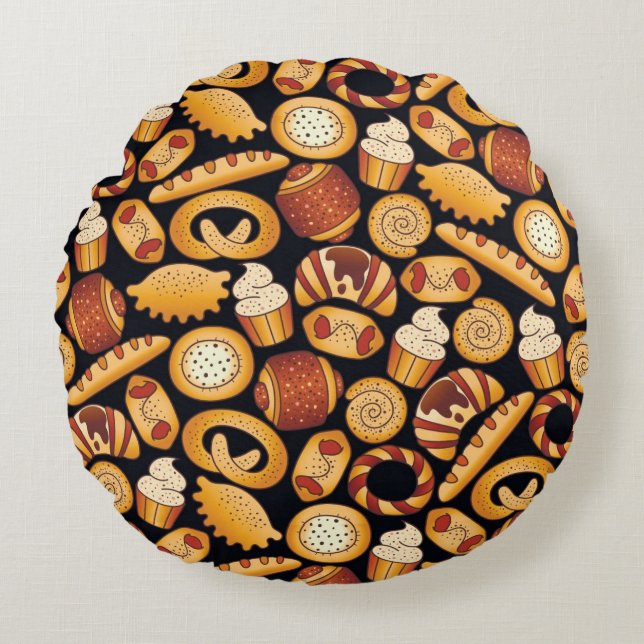 Bakery products round pillow (Front)