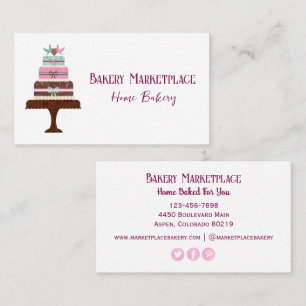 Bakery Products Social Media Business Card
