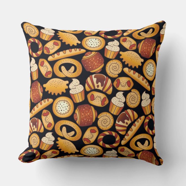 Bakery products throw pillow (Front)
