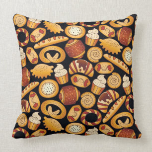 Bakery products throw pillow