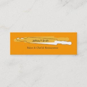 Bakery Professional Chefs Rolling Pin Mini Business Card