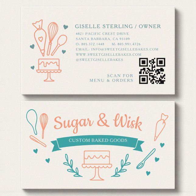 Bakery QR Code Business Card (Creator Uploaded)
