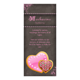 Bakery Rack Card Cookies Pink Chocolate Brown