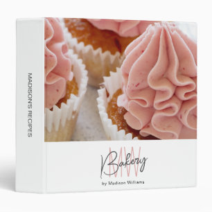 Bakery Recipe Custom Monogram Logo Photo Binder