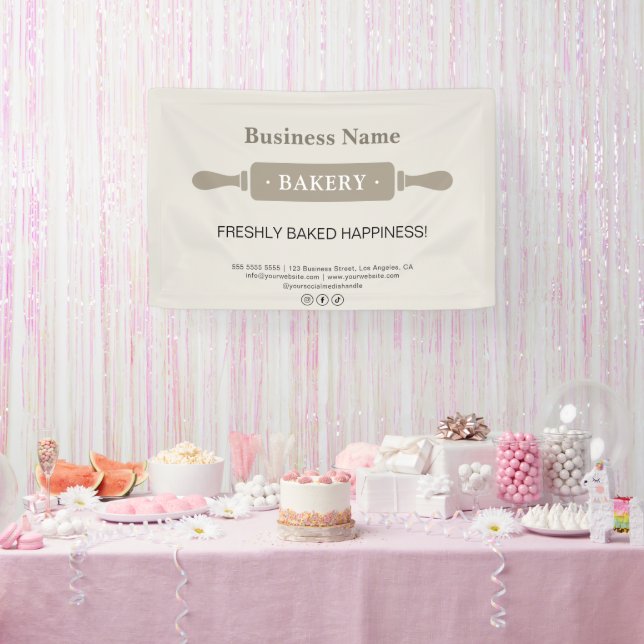 Bakery Rolling Pin Business Banner (Party)