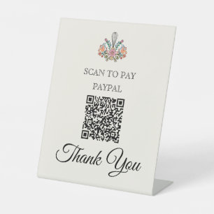 Bakery Scan to Pay QR Code Pedestal Sign
