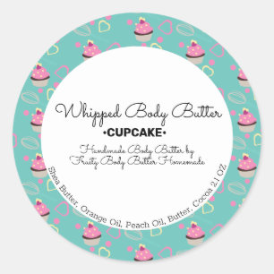 Bakery Scent Butter Bath Branding Packaging Classic Round Sticker