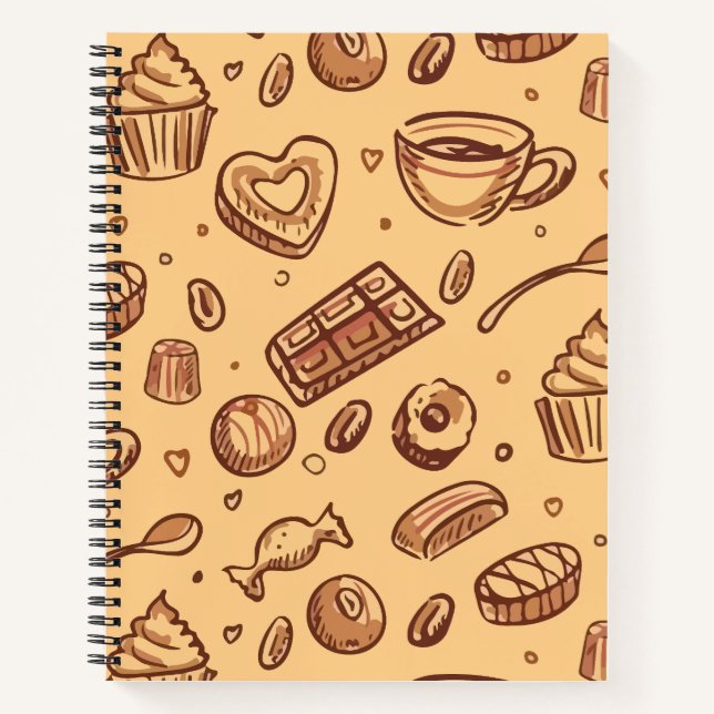 Bakery seamless pattern notebook (Front)