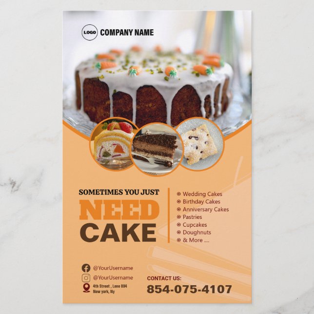 Bakery Services Custom Flyer (Front)