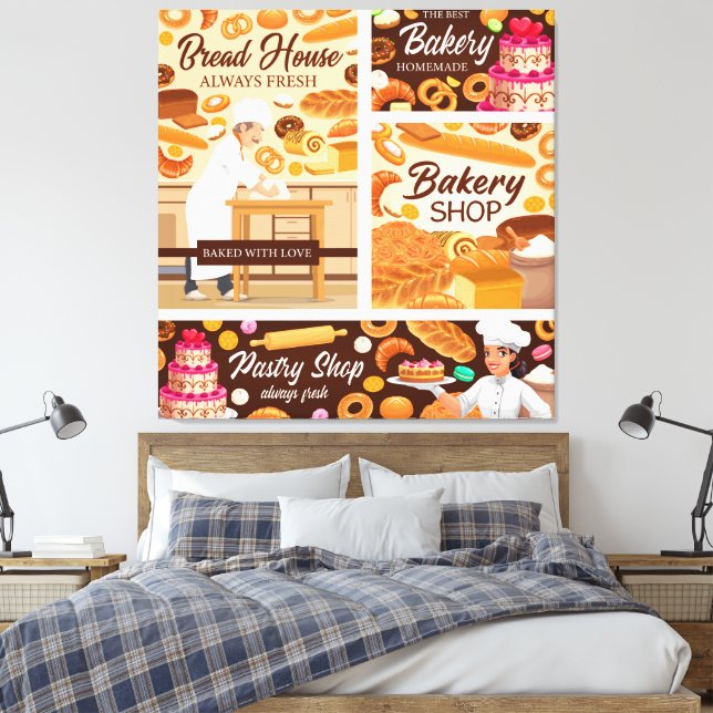 Bakery shop canvas print (Insitu(Bedroom))