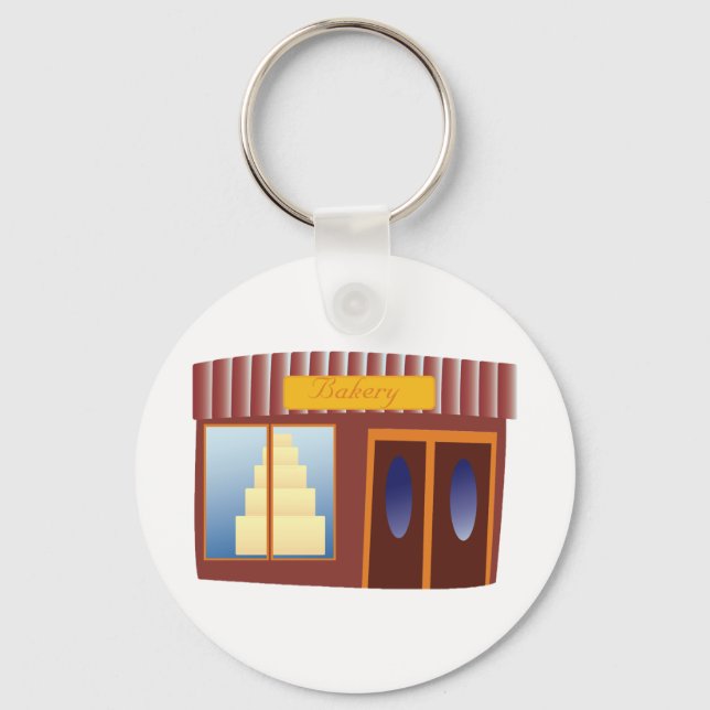 Bakery Shop Front Cake Store  Keychain (Front)