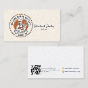 Bakery Store Pastry Chef Dessert Sweets Cake Baker Business Card