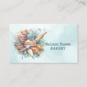 Bakery Store Pastry Chef Dessert Sweets Cake Baker Business Card