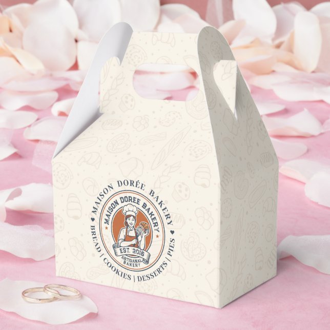 Bakery Store Pastry Chef Dessert Sweets Cake Baker Favor Box (Wedding)