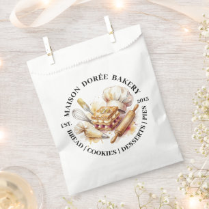 Bakery Store Pastry Chef Dessert Sweets Cake Baker Favour Bag