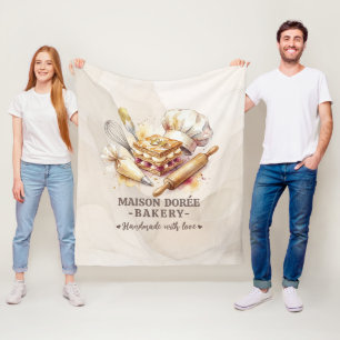 Bakery Store Pastry Chef Dessert Sweets Cake Baker Fleece Blanket