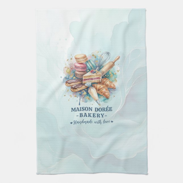 Bakery Store Pastry Chef Dessert Sweets Cake Baker Kitchen Towel (Vertical)