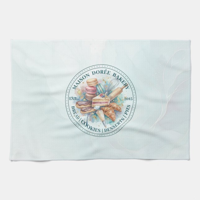Bakery Store Pastry Chef Dessert Sweets Cake Baker Kitchen Towel (Horizontal)