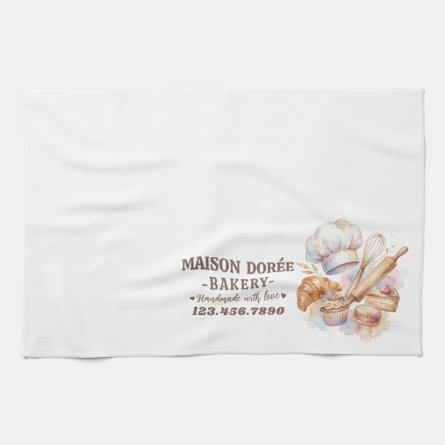 Bakery Store Pastry Chef Dessert Sweets Cake Baker Kitchen Towel (Horizontal)