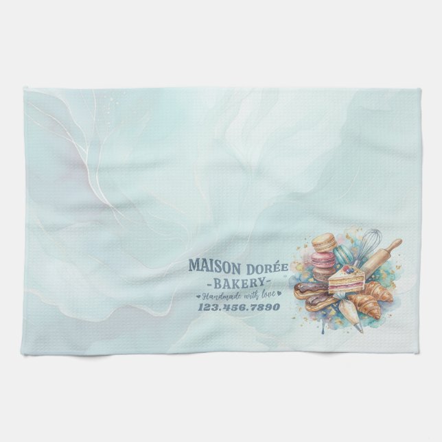 Bakery Store Pastry Chef Dessert Sweets Cake Baker Kitchen Towel (Horizontal)