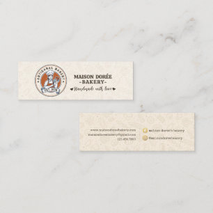 Bakery Store Pastry Chef Dessert Sweets Cake Baker Mini Business Card
