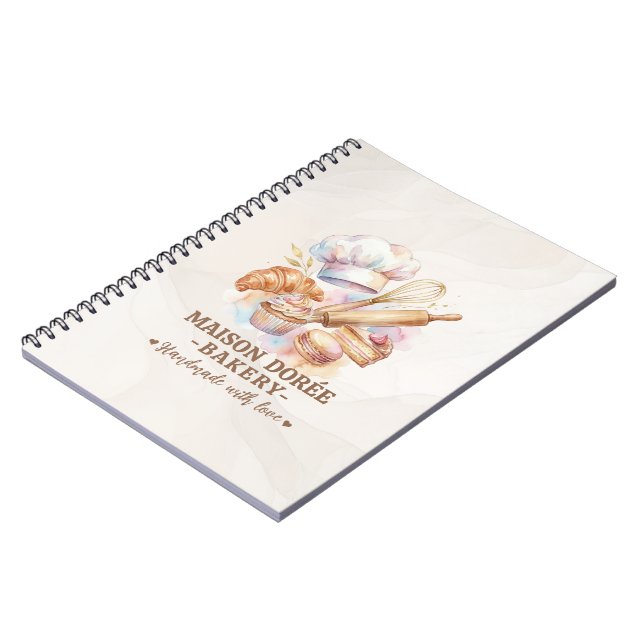 Bakery Store Pastry Chef Dessert Sweets Cake Baker Notebook (Left Side)