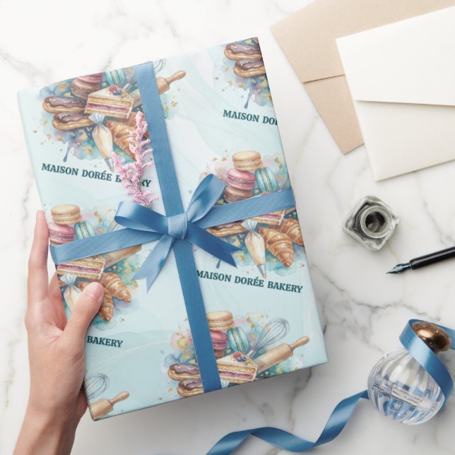 Bakery Store Pastry Chef Dessert Sweets Cake Baker Wrapping Paper (Gifting)