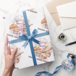 Bakery Store Pastry Chef Dessert Sweets Cake Baker Wrapping Paper