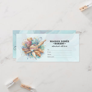 Bakery Store Pastry Chef Desserts Gift Certificate