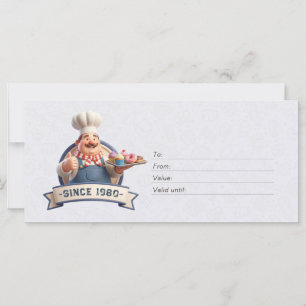 Bakery Store Pastry Chef Desserts Gift Certificate
