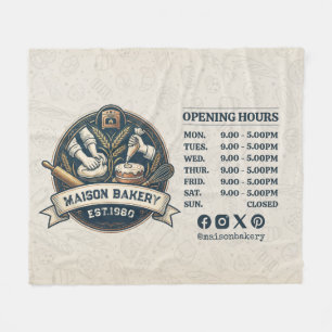 Bakery Store Pastry Chef Desserts Opening Hours Fleece Blanket