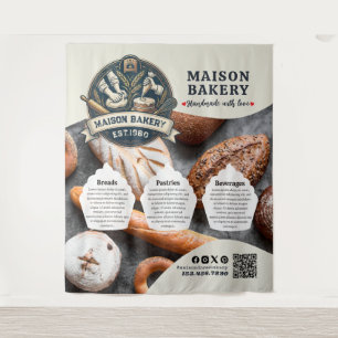 Bakery Store Pastry Chef Desserts Sweet Price List Tapestry