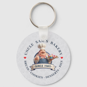 Bakery Store Pastry Chef Desserts Sweets Cake Shop Keychain