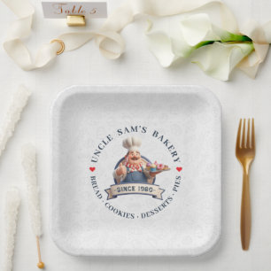 Bakery Store Pastry Chef Desserts Sweets Cake Shop Paper Plate