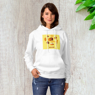 Bakery Themed Bread Pastries and Sweets  Hoodie
