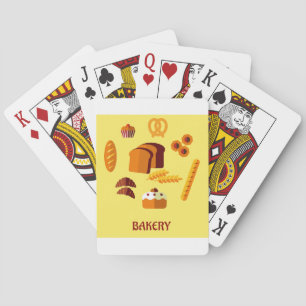 Bakery Themed Bread Pastries and Sweets  Playing Cards